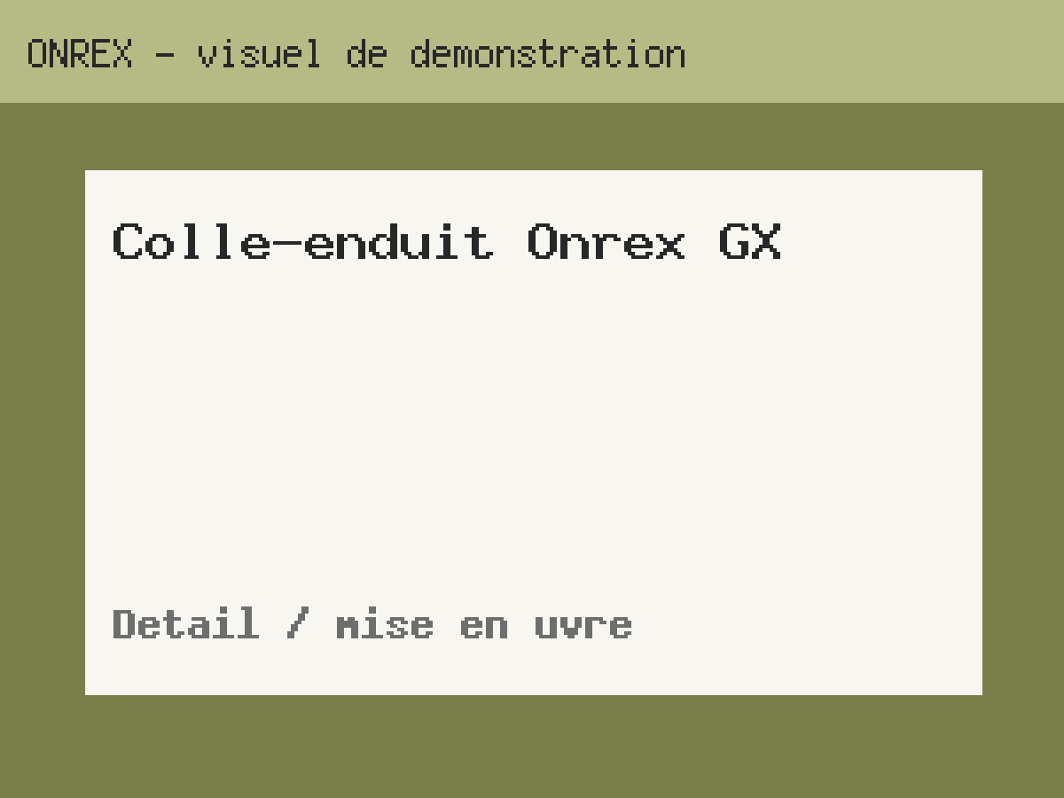 Colle-enduit Onrex GX