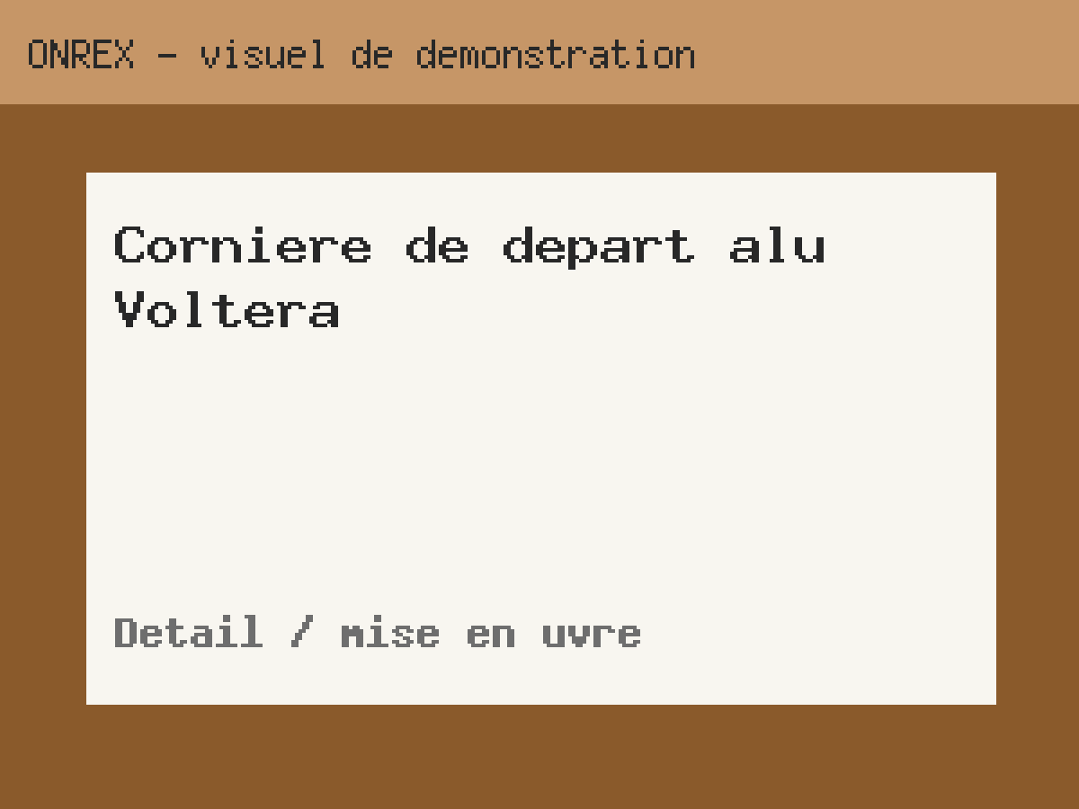 Cornière de départ alu Voltera