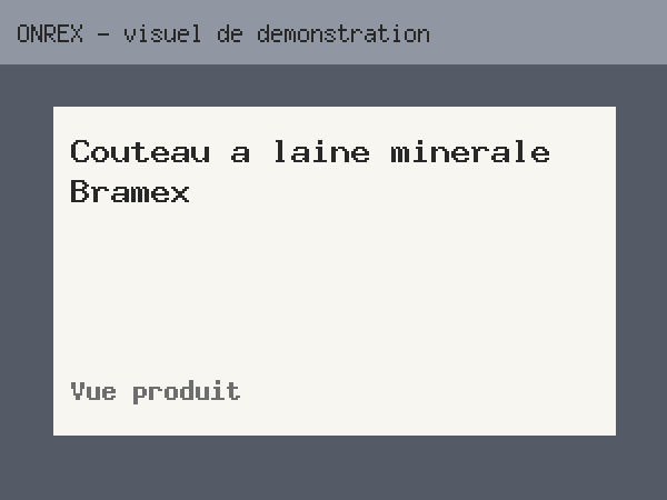 Couteau à laine minérale Bramex