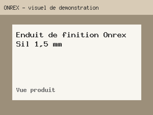 Enduit de finition silicone Onrex Sil 1,5 mm