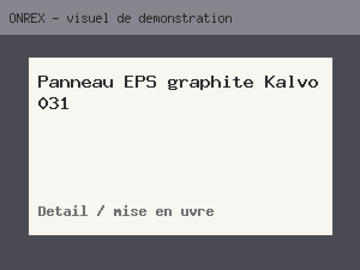Panneau EPS graphite Kalvo 031