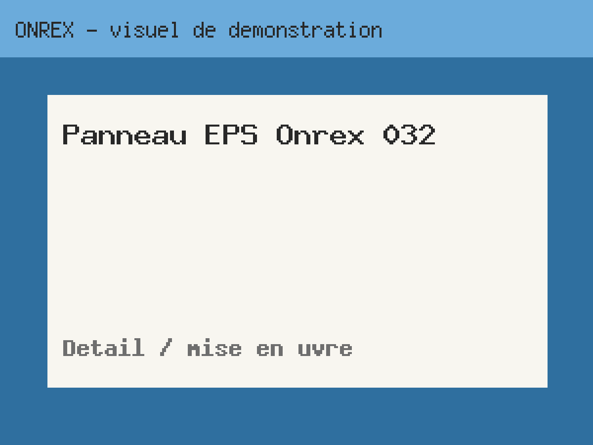 Panneau EPS Onrex 032