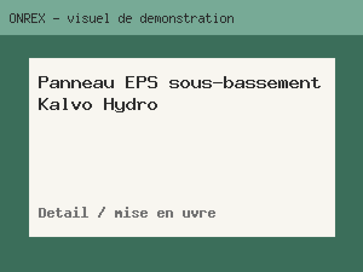 Panneau EPS sous-bassement Kalvo Hydro