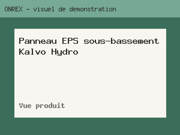 Panneau EPS sous-bassement Kalvo Hydro